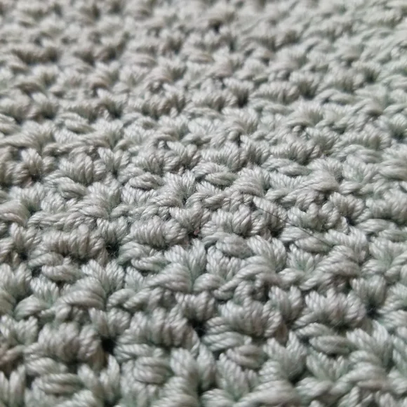 Homemade Crochet Purse Pouch in Mint Green For Loose Notions, School Supplies - Picture 5 of 5